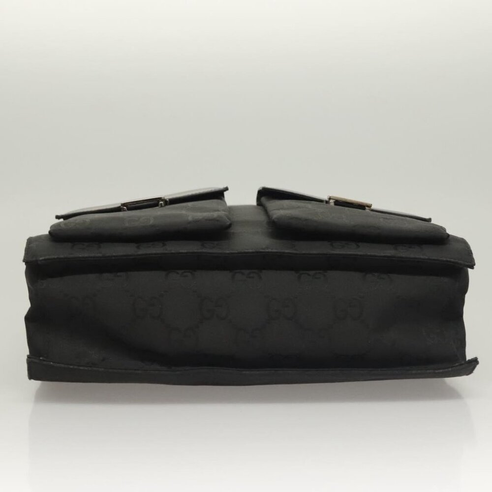 GUCCI GG Canvas Tote Bag Silver Black Auth 133326 - Picture 6 of 16